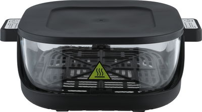 قلاية هوائية إديسون كرانشي، 1500 واط، 4/1.5 لتر، 4 برامج، شاشة ديجيتال، AF532T - رمادي غامق اسود product image 7