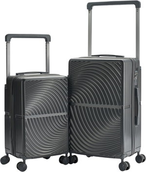 طقم شنط سفر بولي كربونات ليمرا، 20 24 بوصة، 4 عجلات، بزاوية 360 درجة، OT-9007 - رمادي غامق product image