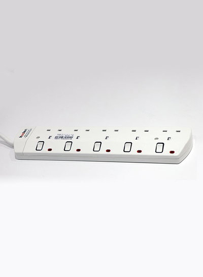 وصلة كهربائية كولن، 3250 واط، 5 مخارج، 5 متر، 301100006 - ابيض product image 3
