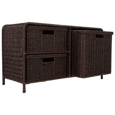 دولاب خوص السيف غاليري، ثلاث سلات - بني غامق product image 1