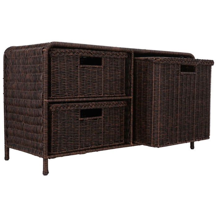 دولاب خوص السيف غاليري، ثلاث سلات - بني غامق product image 1