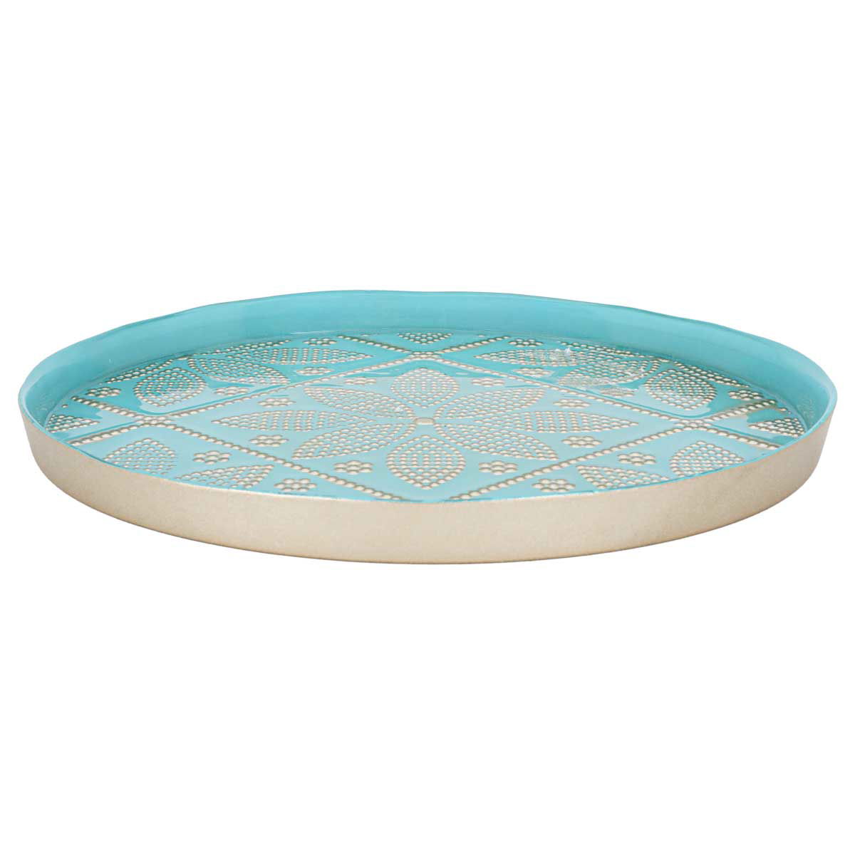 Al Saif Gallery Glass Serving Plate, 28X28X3 Cm - Turquoise product image