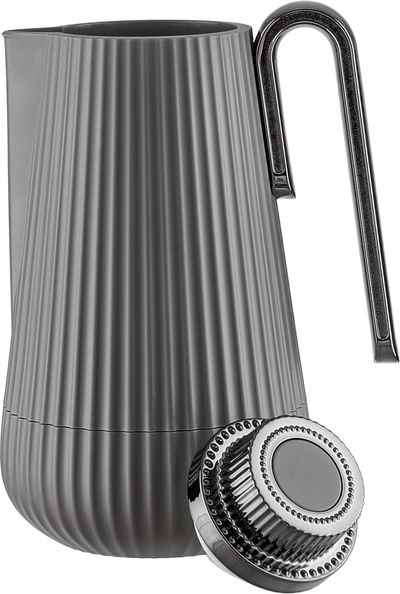 Glory Sumo Thermos, 0.7 Liter, Nickel Handle, Glass Interior, Pump - Glossy Black Cappuccino product image 4