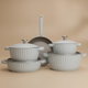Robust Aluminum Cookware Set, 9 Pieces - Light Grey product image 1