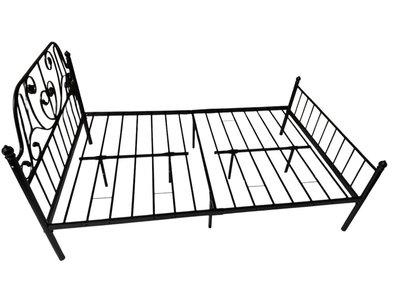 Iron frame bed, 190×70×86 cm - Black product image 3