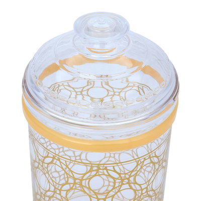 علبة بهارات بلاستيك السيف غاليري، 1350مل، منقوش ذهبي - شفاف product image 3