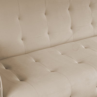 كنبة سرير مونتيلا خشب سويدي باك كومفورت، 190x70x90 سم، قماش مخمل - بيج فاتح product image 5