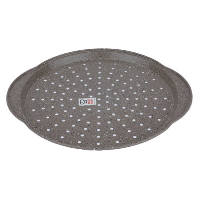 صينية بيتزا جرانيت السيف غاليري، 1.8×33×37 سم، مخرم، دائري - رمادي product image 2