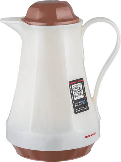 Rotpunkt 430 Thermos, 1 Liter, Glass Inner Container, Plastic Outer Body - Off-White Brown product image 2