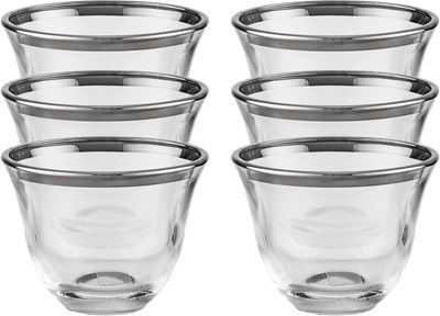 طقم فناجين قهوة سعودية زجاج السيف غاليري، 60 مل، 6 قطع - شفاف product image 1