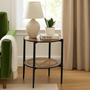 طاولة جانبية مودرن خشب MDF و ستيل، 55×45 45 سم - كوفي product image