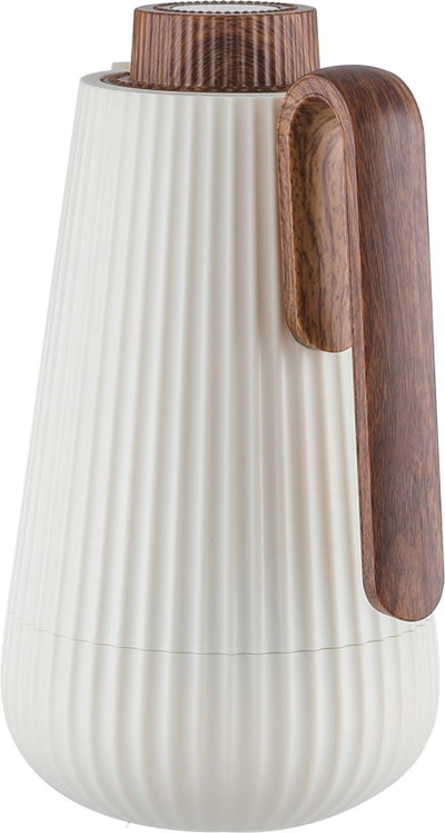 Glory Sumo Thermos, 1 liter, wooden handle, glass interior, pusher - wooden beige product image 3