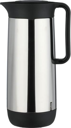 ترمس الماني هليوز، 1 لتر،حافظة داخلية زجاج - أسود فضي product image