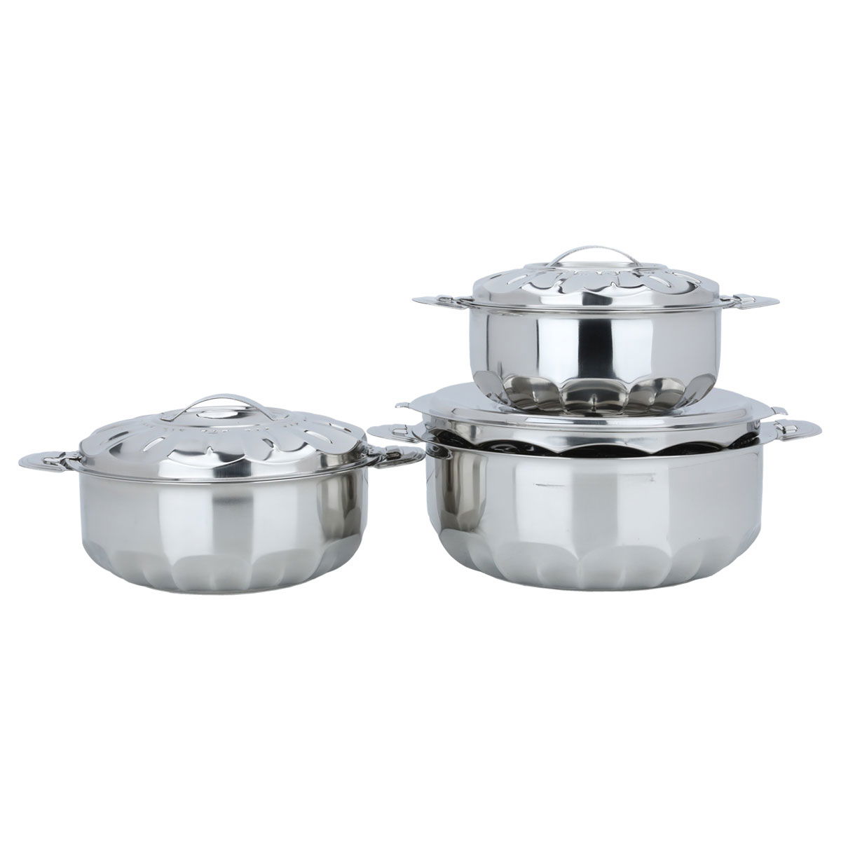 Maya Steel Al Saif Gallery Container Set, 3 Pieces, 2.5, 3.5, 5 Liters - Silver product image