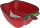 Al Saif Gallery Porcelain Salad Bowl, 6.8 x 14.7 x 19.1 cm, Apple Shape - Red product image 2