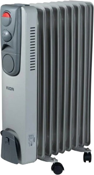 دفاية زيت كهربائية كيون، 2000 واط، 9 ريشة، 3 مستويات، KRH/1009 - رمادي product image