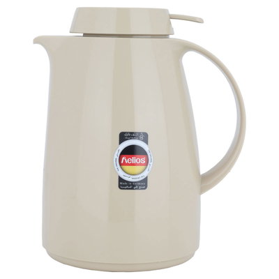 Helios Thermos, 1 liter, thermal glass inner case, pressure - Beige product image 2