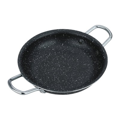 Rocky Granite Frying Pan with Steel Handles, 14 cm, Round - Black product image 2