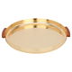 طوفرية استيل السيف غاليري، 39x39x4.8 سم، دائري منقوش، بيد خشبي - ذهبي product image 1