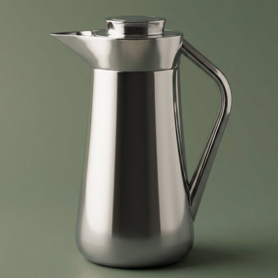 Al-Saif Gallery Al-Huda Stainless Steel Thermos, 0.7 Liter, Self-Service, Push-Button - Silver product image 1