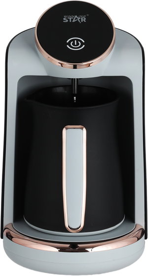 صانعة قهوة تركي ويينج ستار، 550 واط، 250 مل، تحكم بالضغط، ST-9897 - رمادي أسود product image