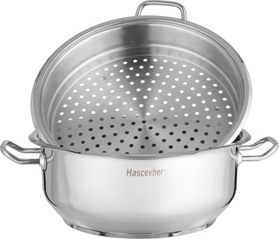 Turkish Manti Stainless Steel Cookware Set, 28cm, 5 Pieces, Pot, Three Strainers - Silver product image 5