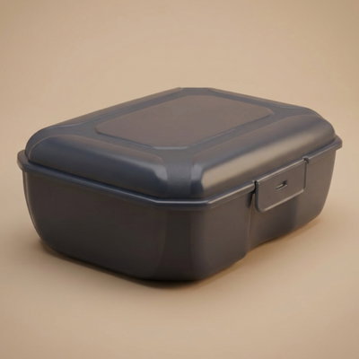 Proof Plastic Storage Box, 2 Liter, 22x15x8 cm, Rectangle - Transparent Black product image 1