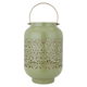 Al Saif Gallery steel candle holder with gold handle, 15 x 15 x 25 cm, large - olive product image 1