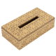 علبة مناديل خشب وهج الماسة، 23×12×6 سم - بيج ذهبي product image 1
