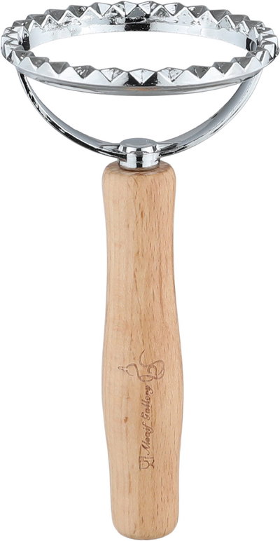قطاعة معجنات خشب ستانلس استيل السيف غاليري، 12x6.5 سم، يد خشبي - خشبي فاتح فضي product image 2