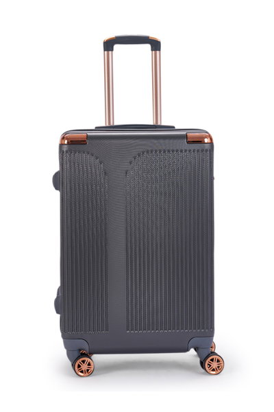 طقم شنط سفر ABS ليمرا، 4 مقاسات، 4 عجلات، بزاوية 360 درجة، OT-501863 - رمادي غامق product image 4