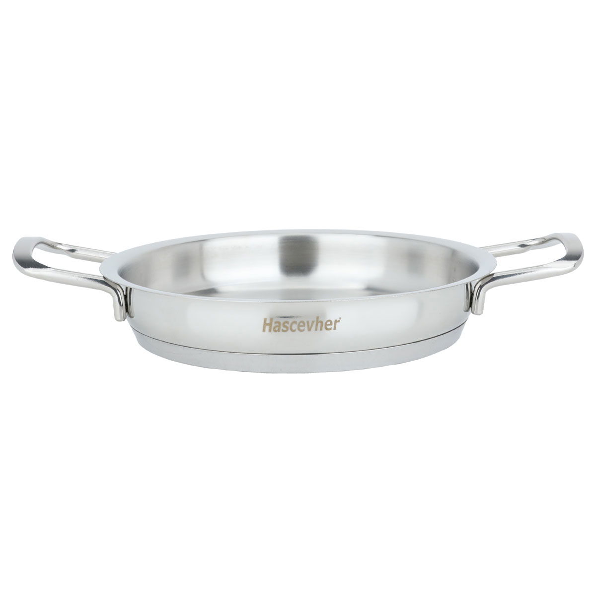 Steel Omelet Pan with Hascevher Handle, 20 x 20 x 4 cm, Turkish - Silver product image