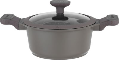 طقم قدور جرانيت وألمنيوم بغطاء زجاج روبوست، 9 قطع - بني فاتح product image 4