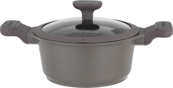 طقم قدور جرانيت وألمنيوم بغطاء زجاج روبوست، 9 قطع - بني فاتح product image 4