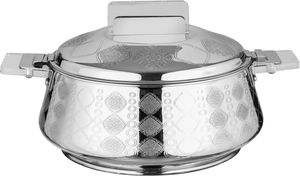 Al Saif Gallery Indian food container, stainless steel, 35 cm, transparent handle - silver product image