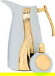 Al Saif Gallery Karma thermos, two pieces, thermal glass inner case, steel outer case - white and golden product image 8