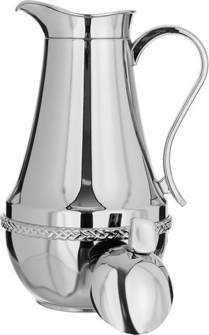 Al Saif Gallery Nouf thermos set, 0.7 / 1 liter, 2 pieces, thermal glass inner container, stainless steel outer shell - silver product image 9