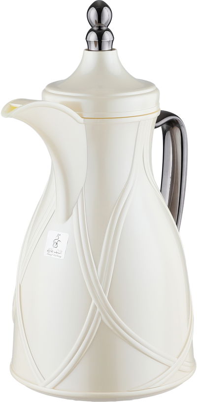 طقم ترامس طيف السيف غاليري، 0.7 / 1 لتر، 2 قطعة، خامة داخلية زجاج، يد أسود، غطاء ضغاط - أبيض لؤلؤي product image 8