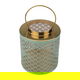 Al Ain Andalusia Indian steel lantern, 18 x 18 x 19 cm, hand hold, cylindrical - green product image 1