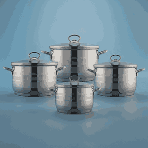 طقم قدور استيل صافينوكس، 8 قطع - فضي product image