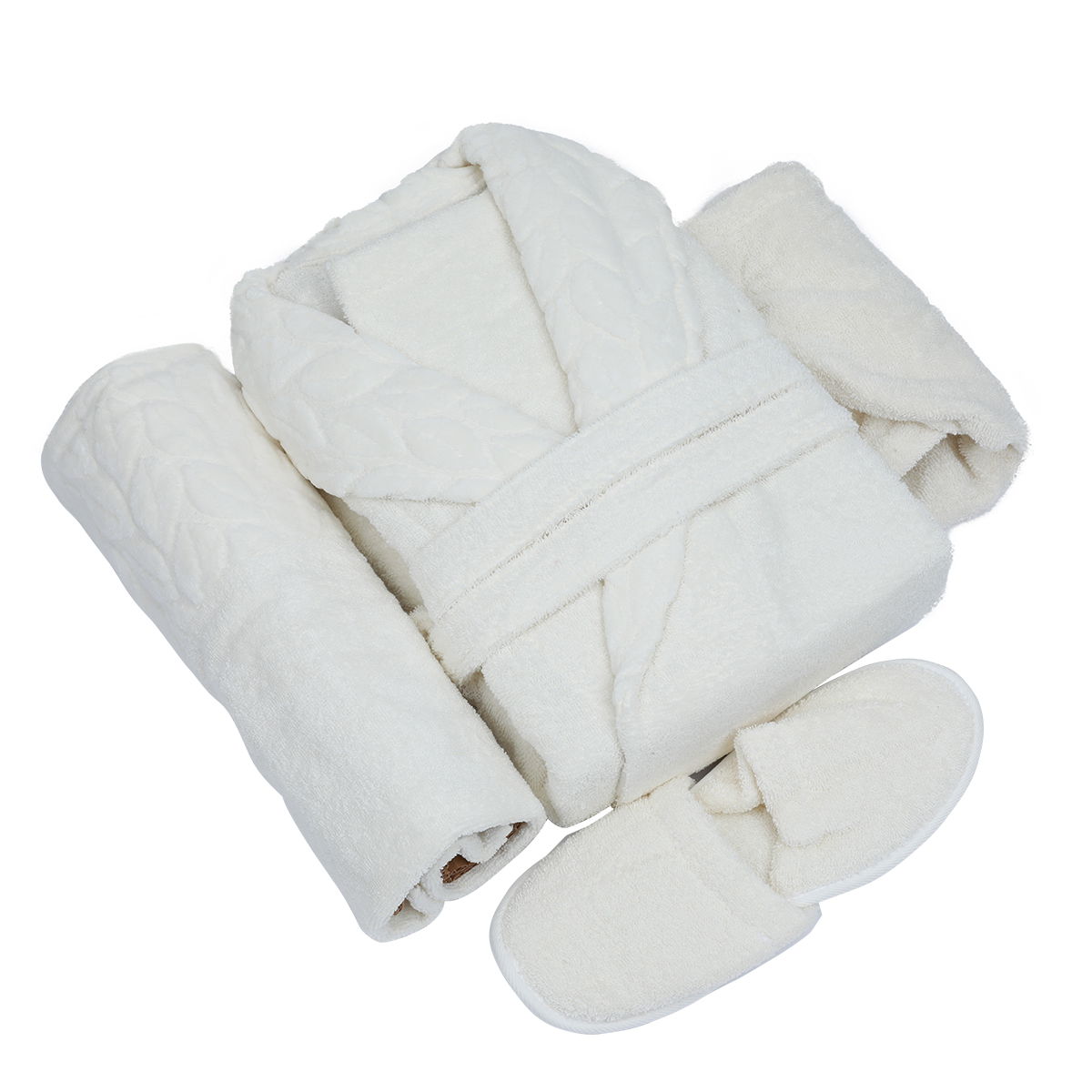 طقم روب حمام قطن مورا، إسباني، 12 قطع - بيج product image 3