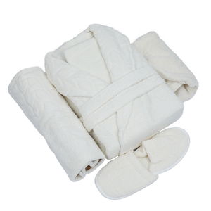 طقم روب حمام قطن مورا، إسباني، 12 قطع - بيج product image 3