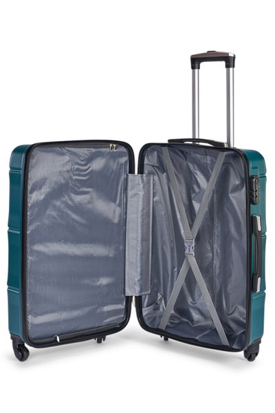 طقم شنط سفر ABS ليمرا، 3 مقاسات، 4 عجلات، قفل ارقام، WM-210 - اخضر product image 6