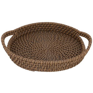 Tofariyah Al Saif Gallery wicker, round, with handle - brown product image