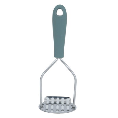 Al Saif Gallery steel potato masher, with silicone handle - green product image 2