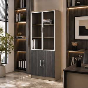 دولاب ملفات خشب، 200×80×40 سم - بيج بني product image