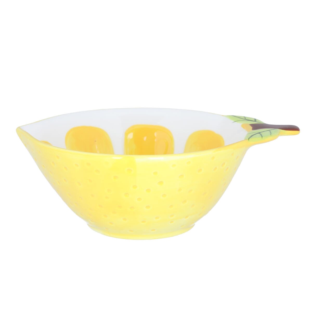 Al Saif Gallery Porcelain Bowl, 19.7 x 15.6 x 7.2 cm, lemon shape - yellow product image