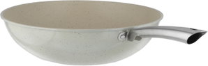 Saif Plus Granite Deep Frying Pan, 36cm, Stainless Steel Handle – Cream product image 2