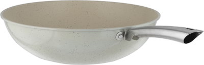 Saif Plus Granite Deep Frying Pan, 36cm, Stainless Steel Handle – Cream product image 2