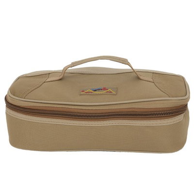 شنطة بيالات و فناجين قماش برق الحيا السيف غاليري، 33×18×10 سم - بيج غامق product image 2